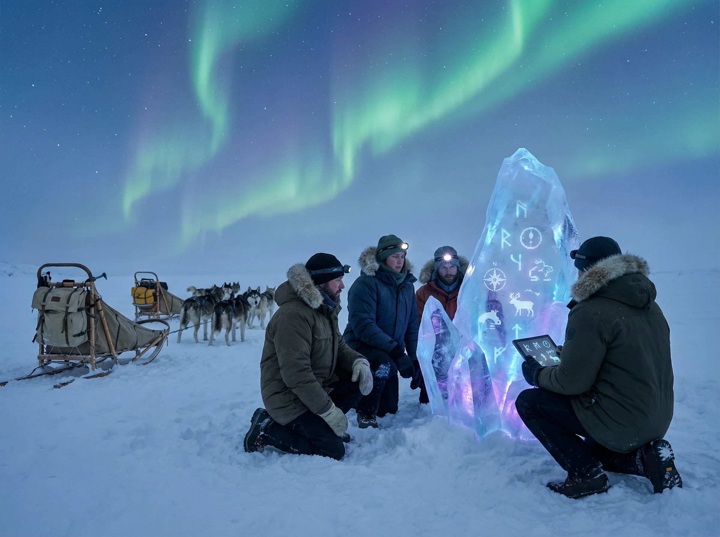 PG电子极地探险家形象，手持探测器